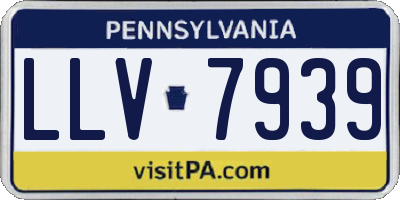 PA license plate LLV7939