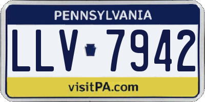 PA license plate LLV7942