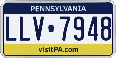 PA license plate LLV7948