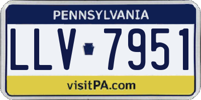 PA license plate LLV7951