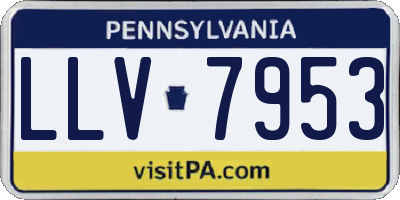 PA license plate LLV7953