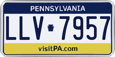 PA license plate LLV7957