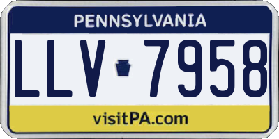 PA license plate LLV7958