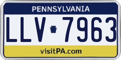 PA license plate LLV7963