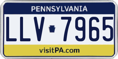 PA license plate LLV7965