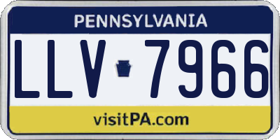 PA license plate LLV7966