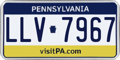 PA license plate LLV7967