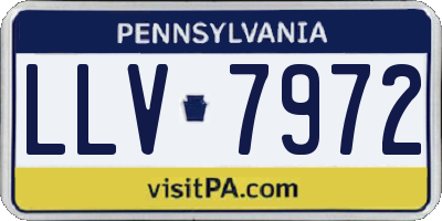 PA license plate LLV7972