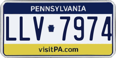PA license plate LLV7974