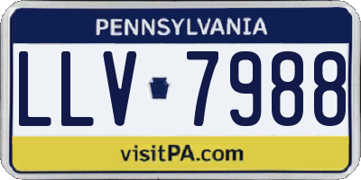 PA license plate LLV7988