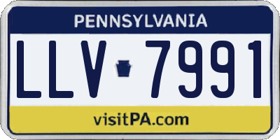 PA license plate LLV7991