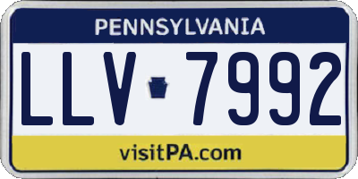 PA license plate LLV7992
