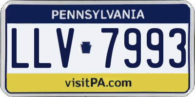 PA license plate LLV7993