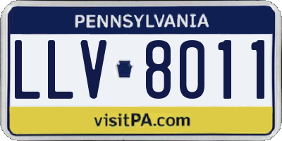 PA license plate LLV8011