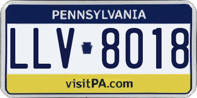 PA license plate LLV8018
