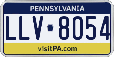 PA license plate LLV8054