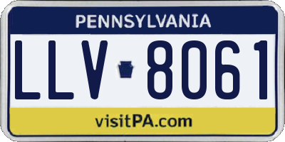 PA license plate LLV8061