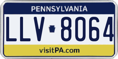 PA license plate LLV8064