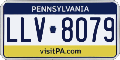 PA license plate LLV8079