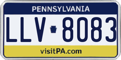 PA license plate LLV8083