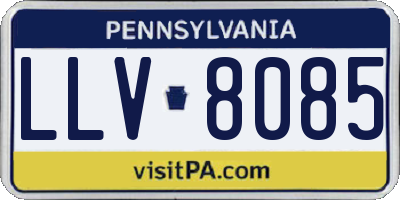 PA license plate LLV8085