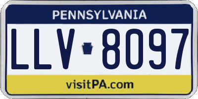 PA license plate LLV8097