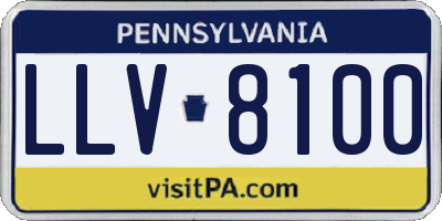 PA license plate LLV8100