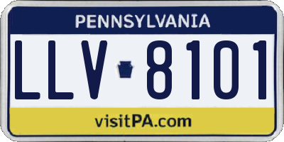 PA license plate LLV8101
