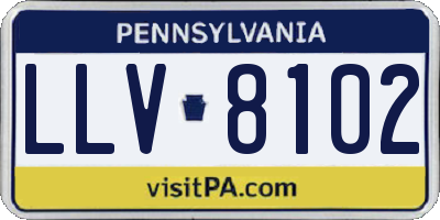 PA license plate LLV8102
