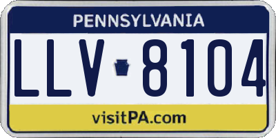 PA license plate LLV8104