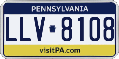 PA license plate LLV8108