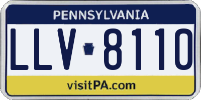 PA license plate LLV8110