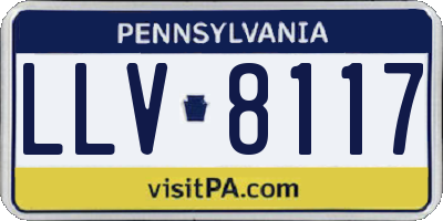 PA license plate LLV8117