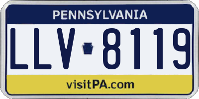 PA license plate LLV8119