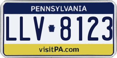 PA license plate LLV8123