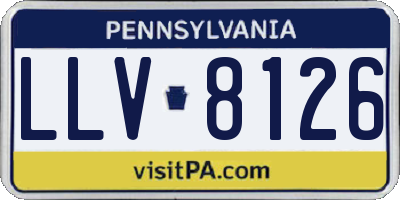 PA license plate LLV8126