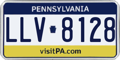 PA license plate LLV8128