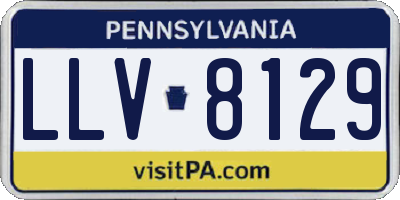 PA license plate LLV8129