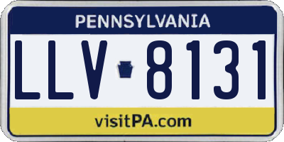 PA license plate LLV8131