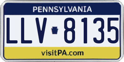 PA license plate LLV8135