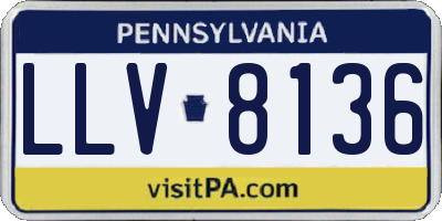 PA license plate LLV8136