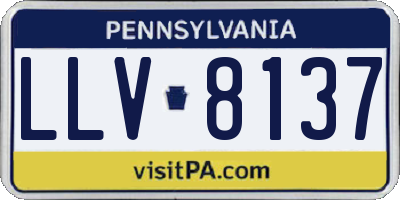 PA license plate LLV8137