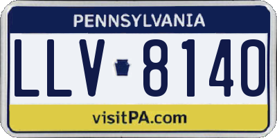 PA license plate LLV8140