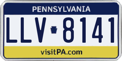 PA license plate LLV8141