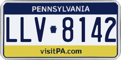 PA license plate LLV8142