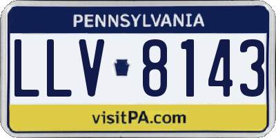 PA license plate LLV8143