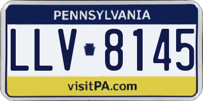 PA license plate LLV8145