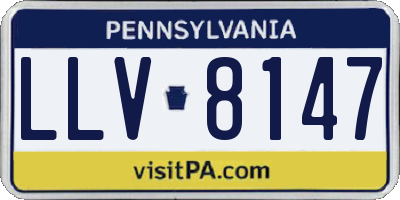 PA license plate LLV8147