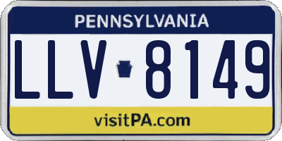 PA license plate LLV8149