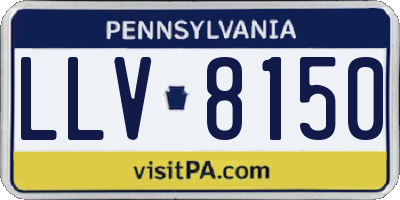PA license plate LLV8150